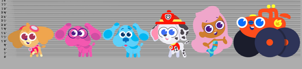 Pups height comparison